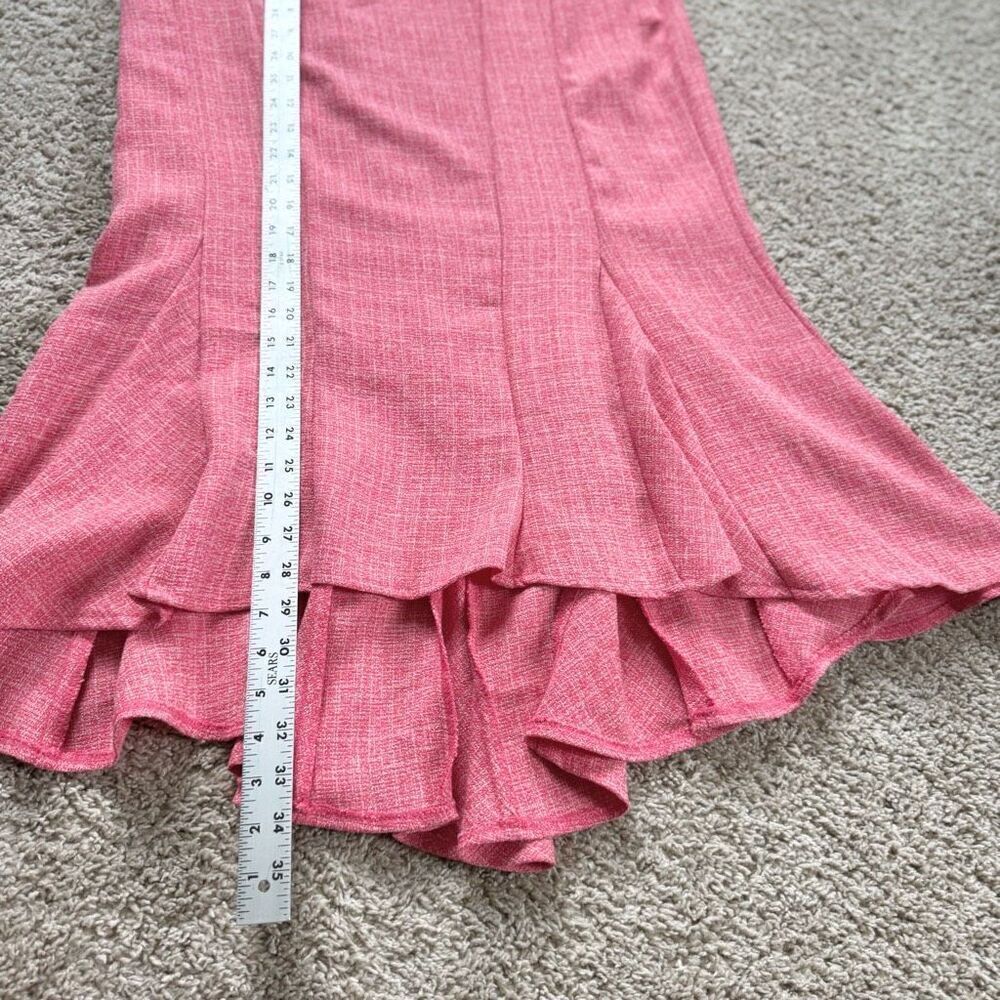 Ashley Stewart Paneled Skirt Women 14W Pink Flared Hem New Career Preppy Mermaid - Picture 2 of 8